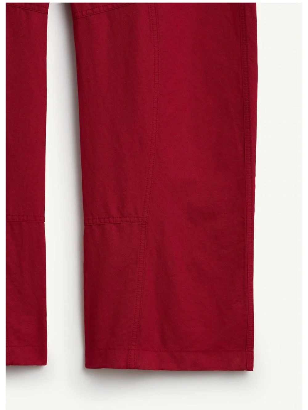 Zara SRPLS Spring Summer BLLN PTN Mid- Rise Pants Red NWT